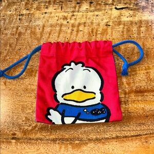 SANRIO PEKKLE Vintage 1995 Small Red Drawstring Pouch